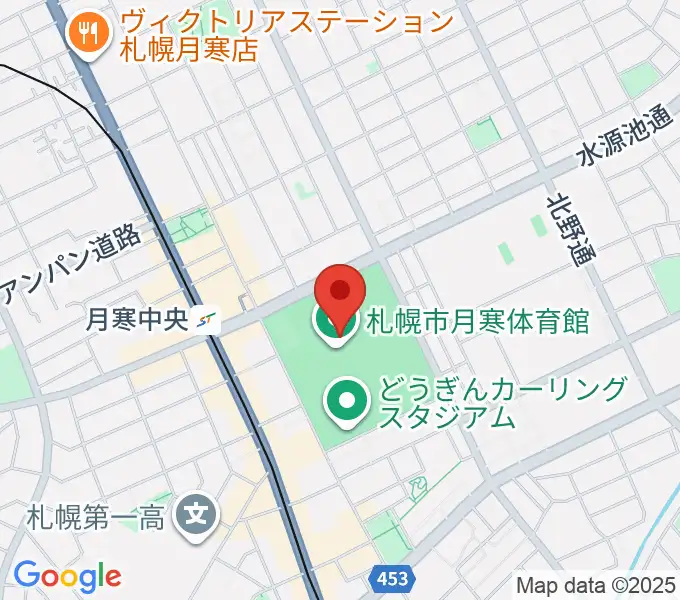 月寒屋外競技場の地図