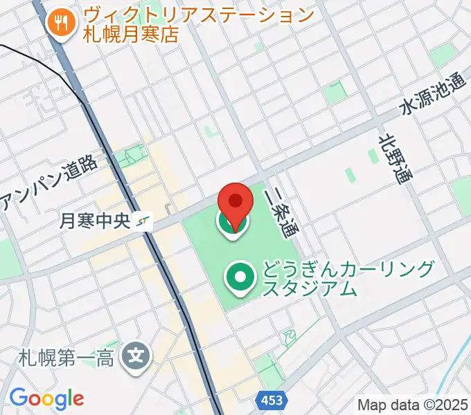 月寒屋外競技場の地図