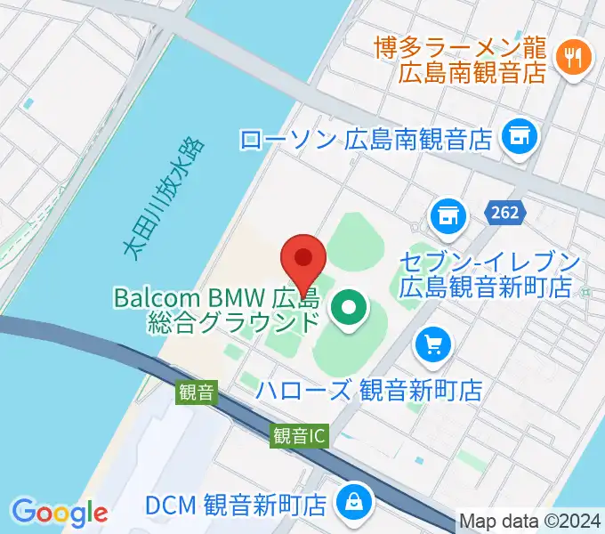 バルコムBMWスタジアムの地図