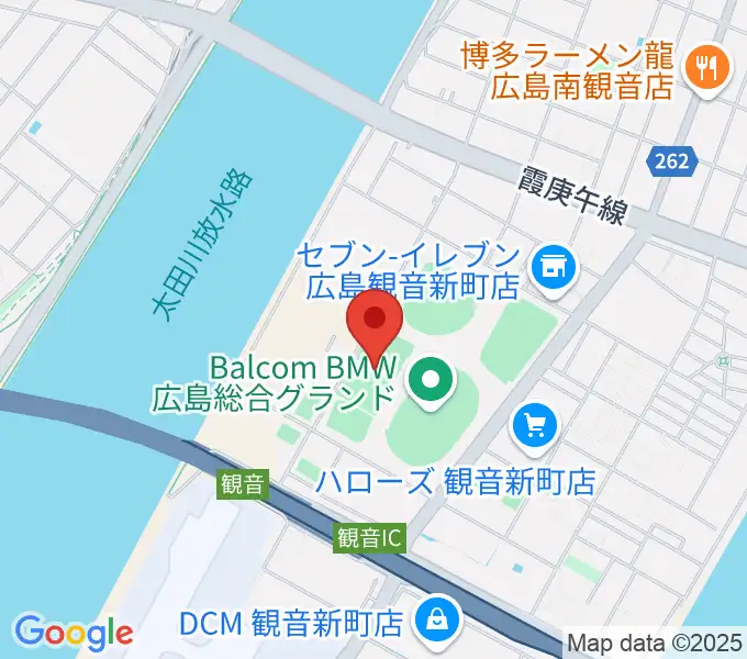 バルコムBMWスタジアムの地図