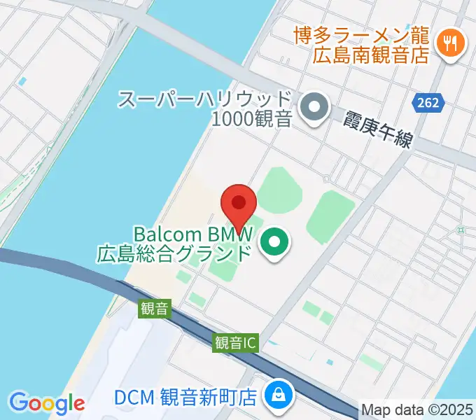 バルコムBMWスタジアムの地図