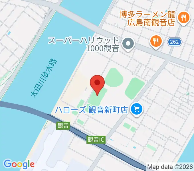 バルコムBMWスタジアムの地図