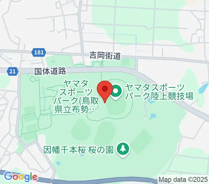 ヤマタスポーツパーク陸上競技場の地図