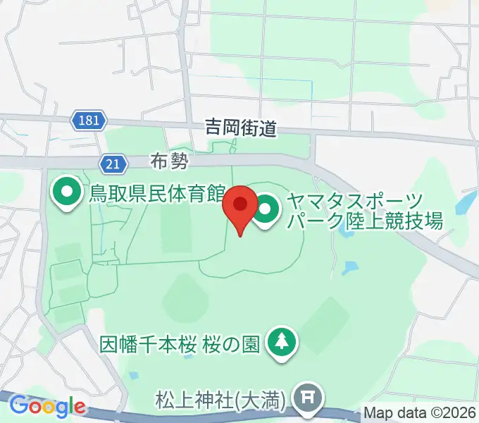ヤマタスポーツパーク陸上競技場の地図