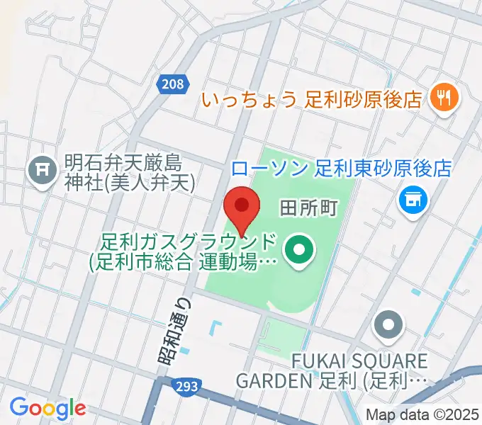 ジェットブラックフラワーズスタジアムの地図