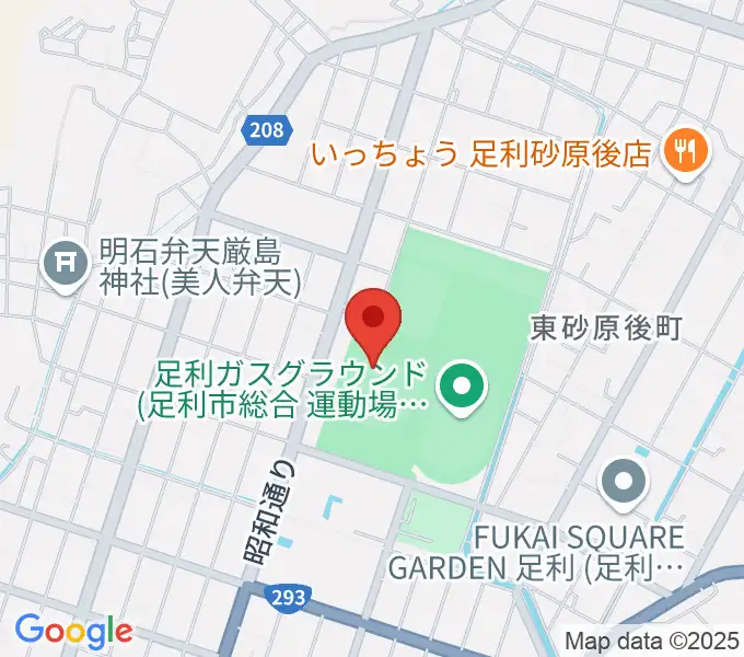 ジェットブラックフラワーズスタジアムの地図