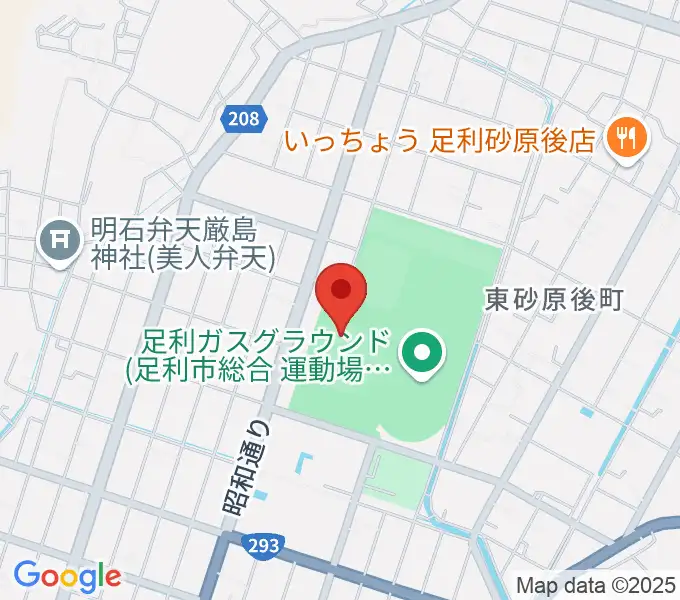 ジェットブラックフラワーズスタジアムの地図