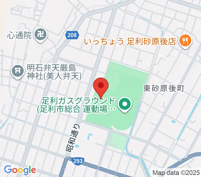 ジェットブラックフラワーズスタジアムの地図
