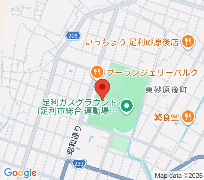 ジェットブラックフラワーズスタジアムの地図
