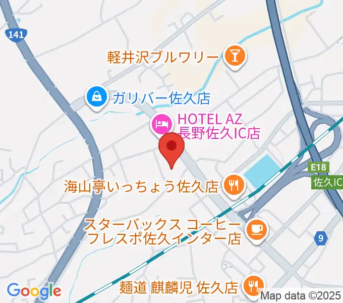 佐久アムシネマの地図