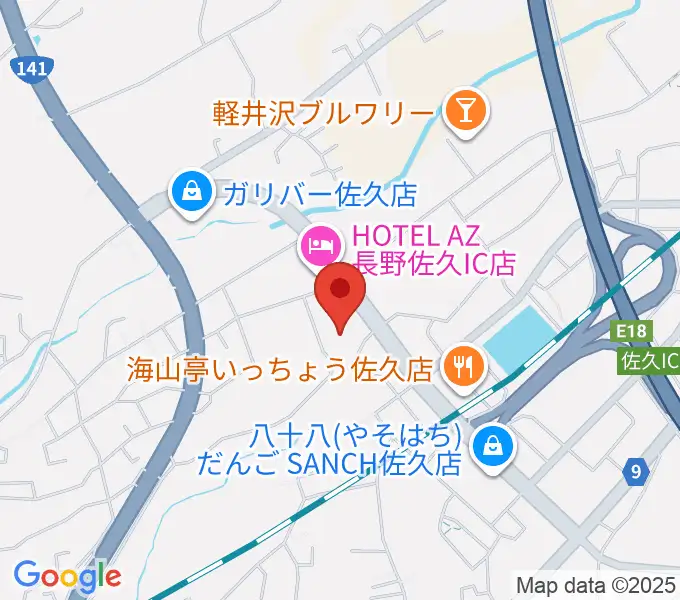 佐久アムシネマの地図