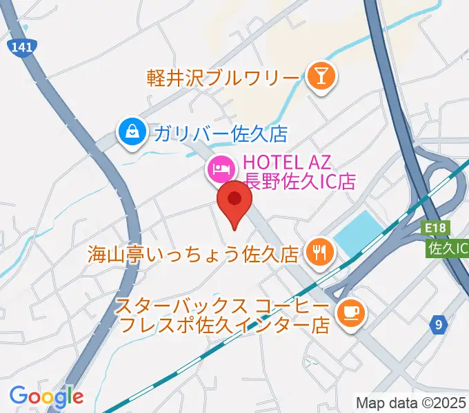 佐久アムシネマの地図