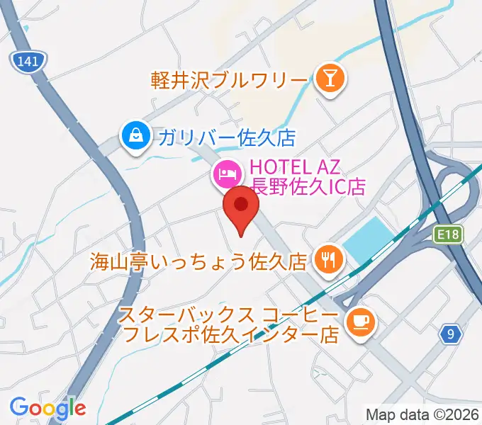 佐久アムシネマの地図