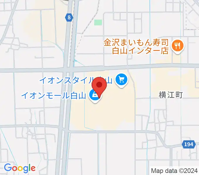 MPC楽器センター白山の地図