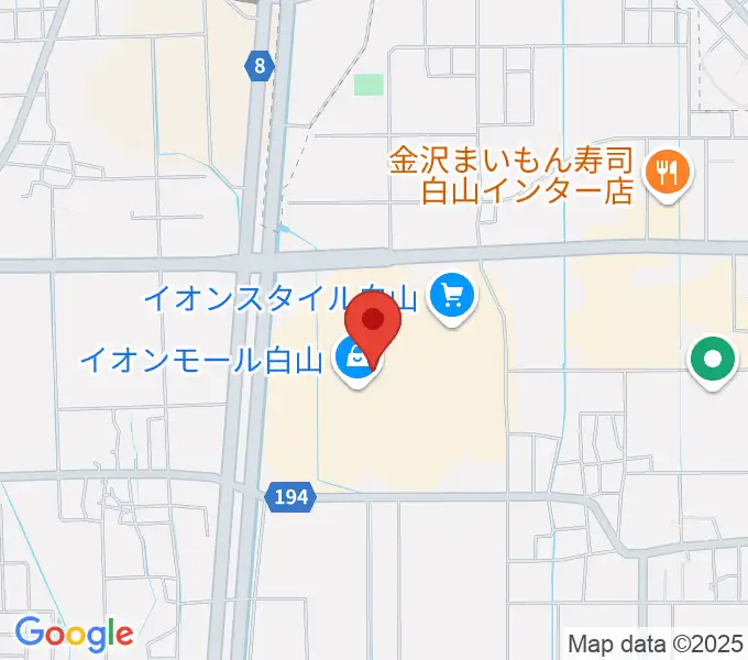 MPC楽器センター白山の地図