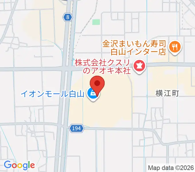 MPC楽器センター白山の地図