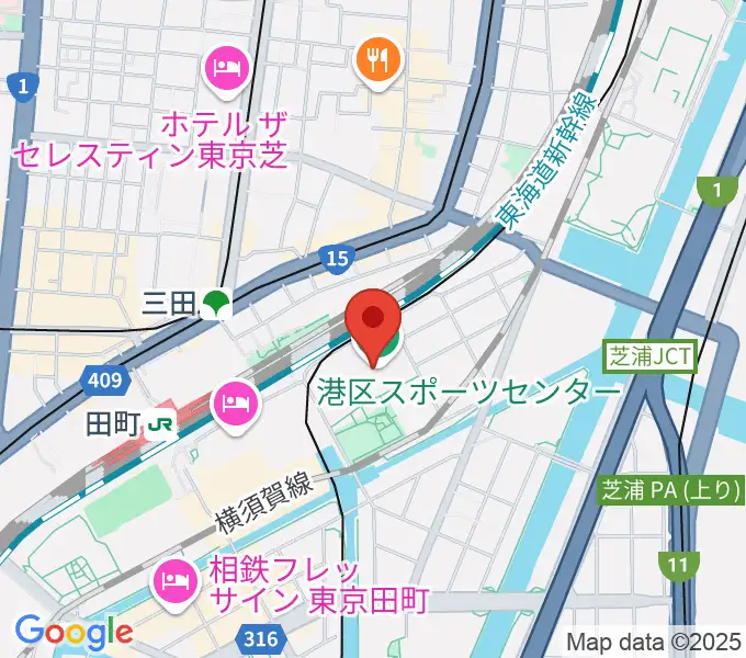 港区スポーツセンターの地図
