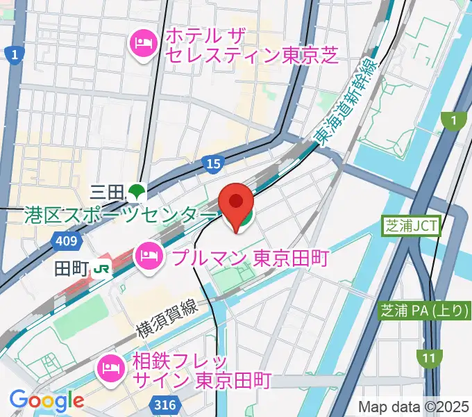 港区スポーツセンターの地図