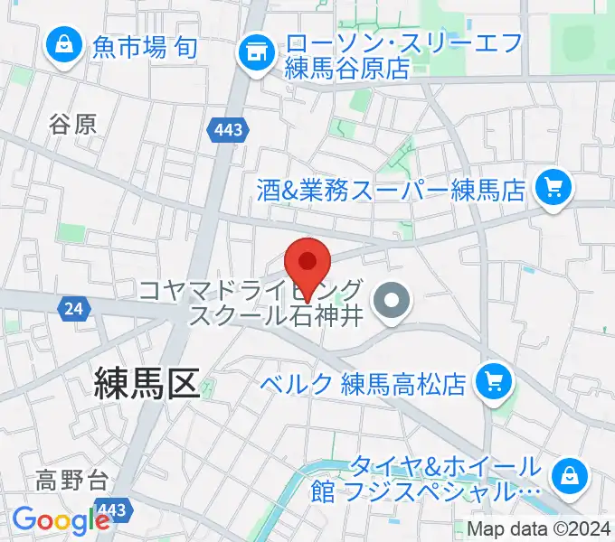 練馬区立総合体育館の地図