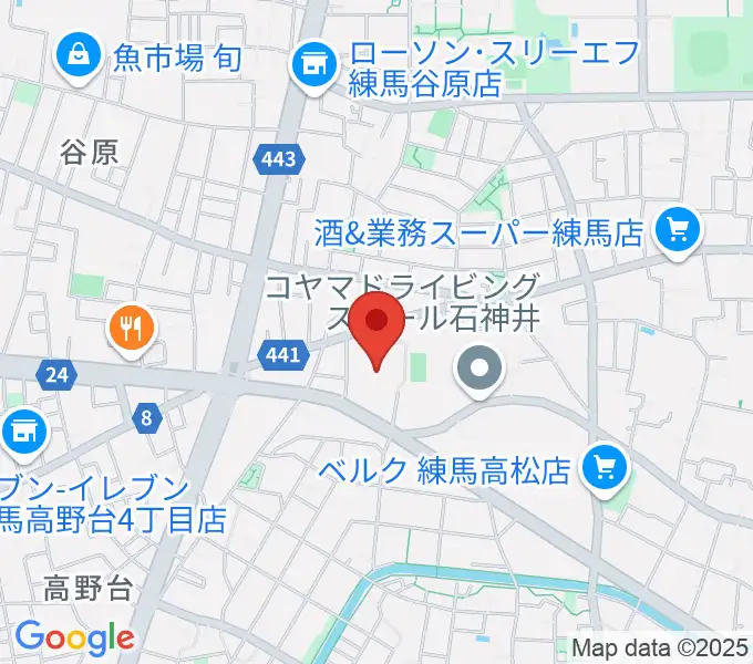 練馬区立総合体育館の地図
