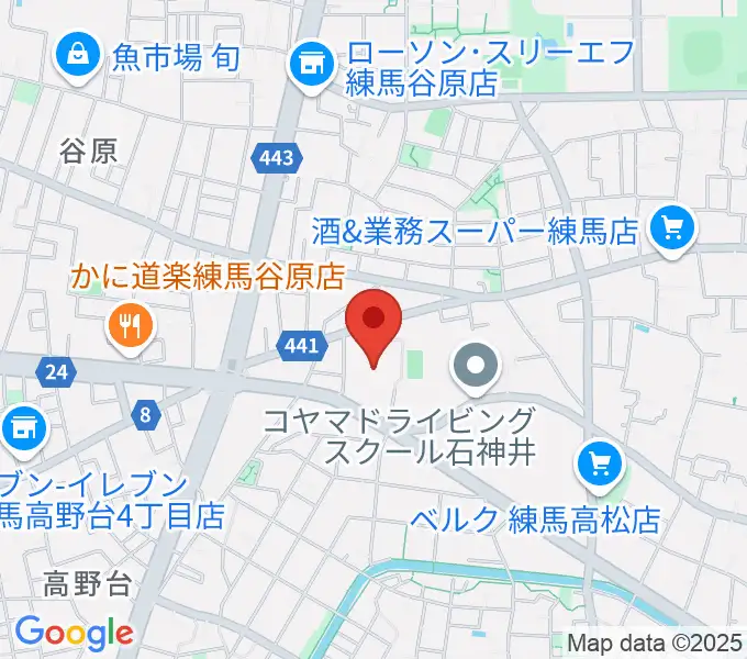 練馬区立総合体育館の地図