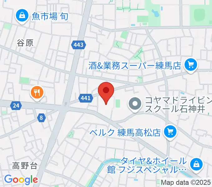 練馬区立総合体育館の地図