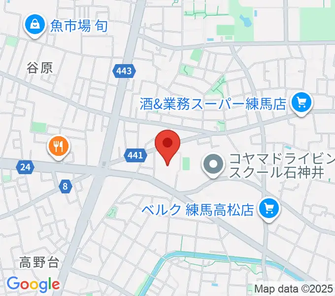 練馬区立総合体育館の地図