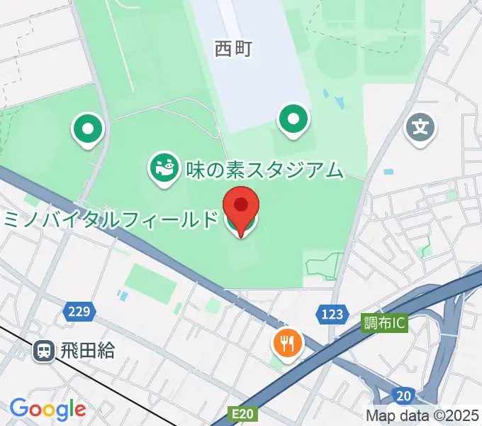 アミノバイタルフィールドの地図