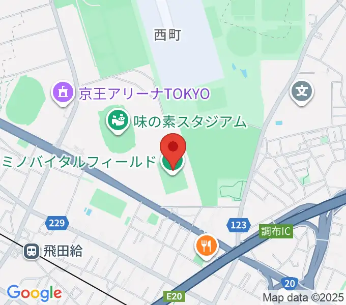 アミノバイタルフィールドの地図