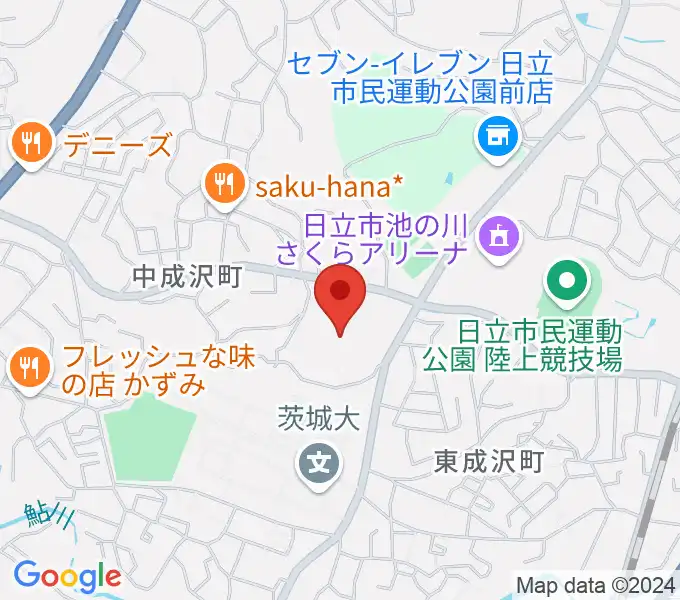 日立市民運動公園野球場の地図