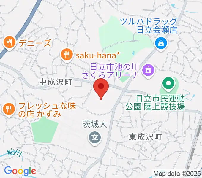 日立市民運動公園野球場の地図