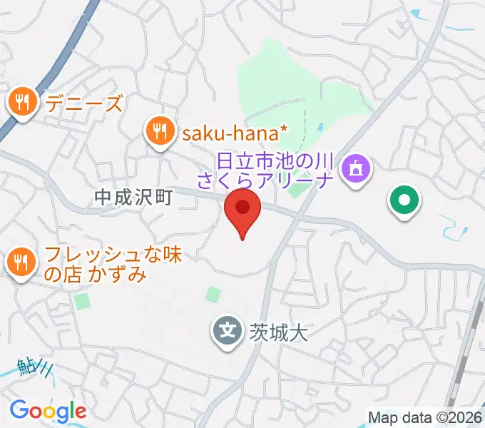 日立市民運動公園野球場の地図