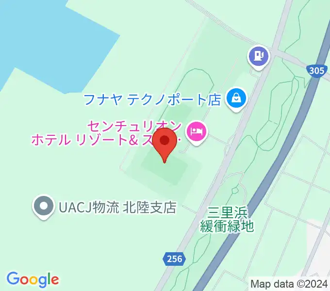 テクノポート福井スタジアムの地図