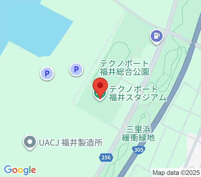 テクノポート福井スタジアムの地図