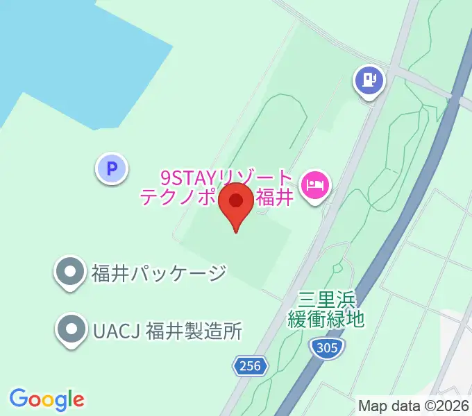 テクノポート福井スタジアムの地図