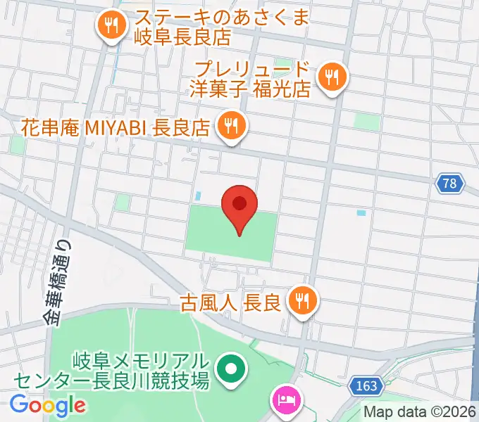 新日本ガス球技メドウの地図
