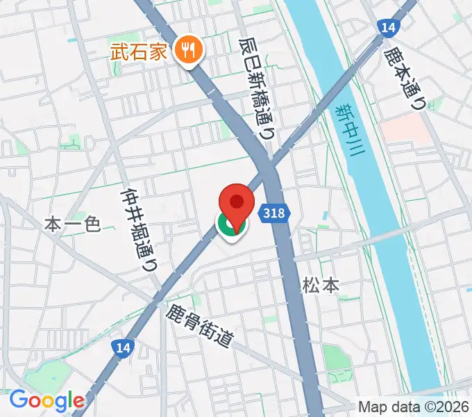 江戸川区総合体育館の地図