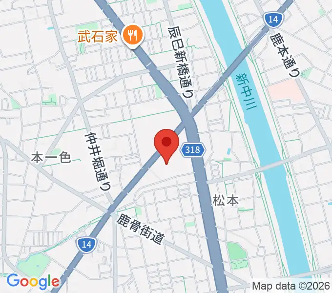 江戸川区総合体育館の地図