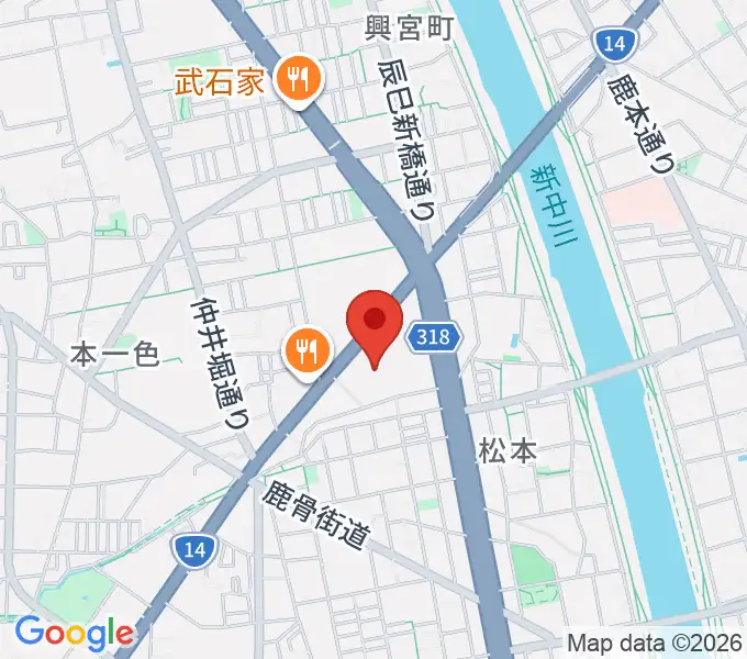 江戸川区総合体育館の地図