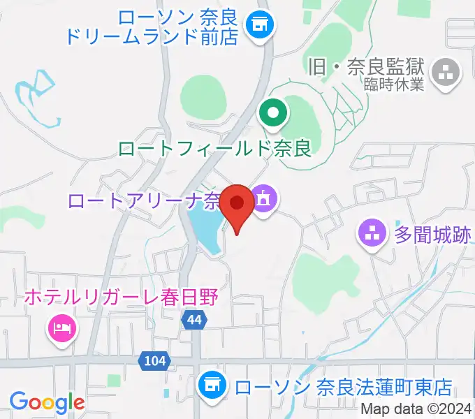 ロート奈良武道場の地図