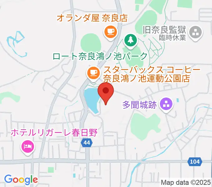 ロート奈良武道場の地図