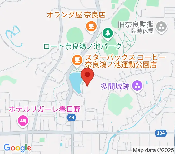 ロート奈良武道場の地図