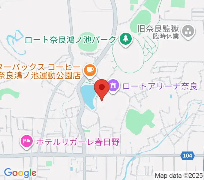 ロート奈良武道場の地図