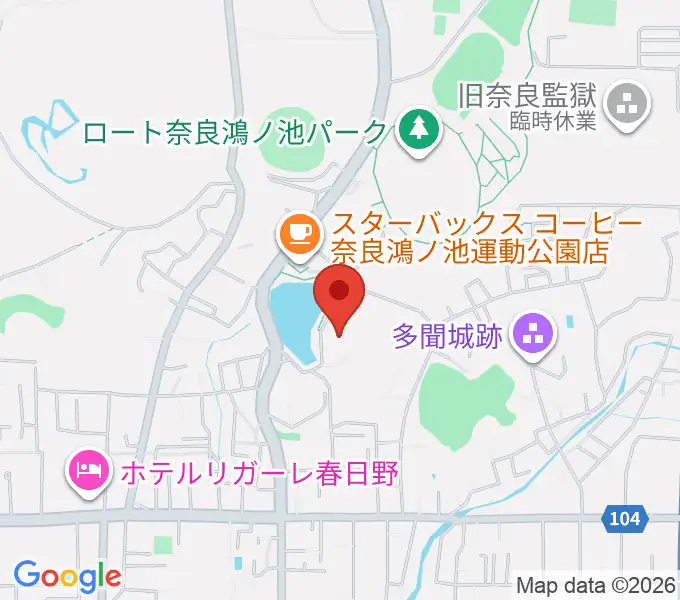 ロート奈良武道場の地図