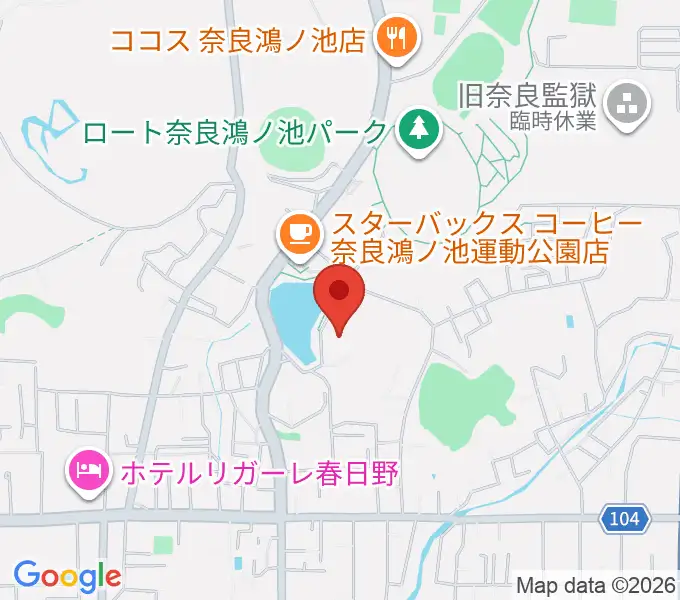 ロート奈良武道場の地図