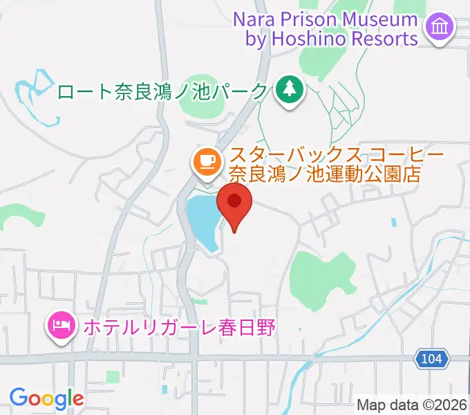 ロート奈良武道場の地図