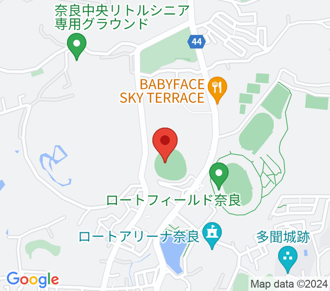 ロートスタジアム奈良の場所