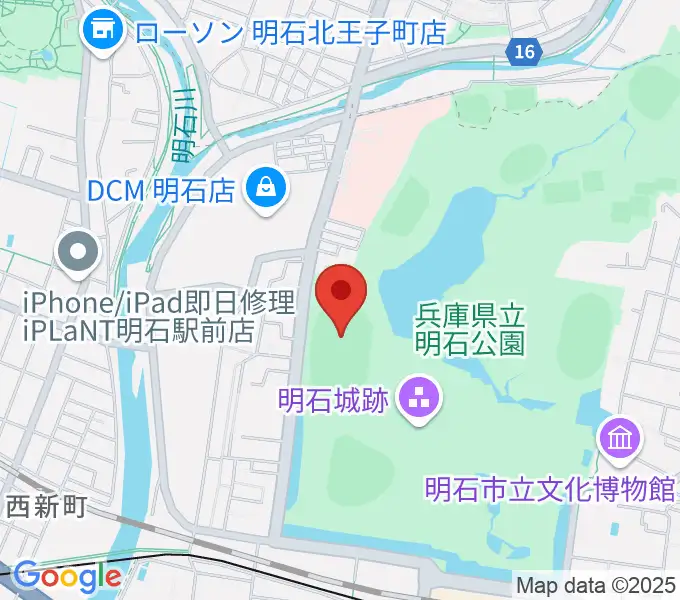 きしろスタジアム 明石公園陸上競技場の地図