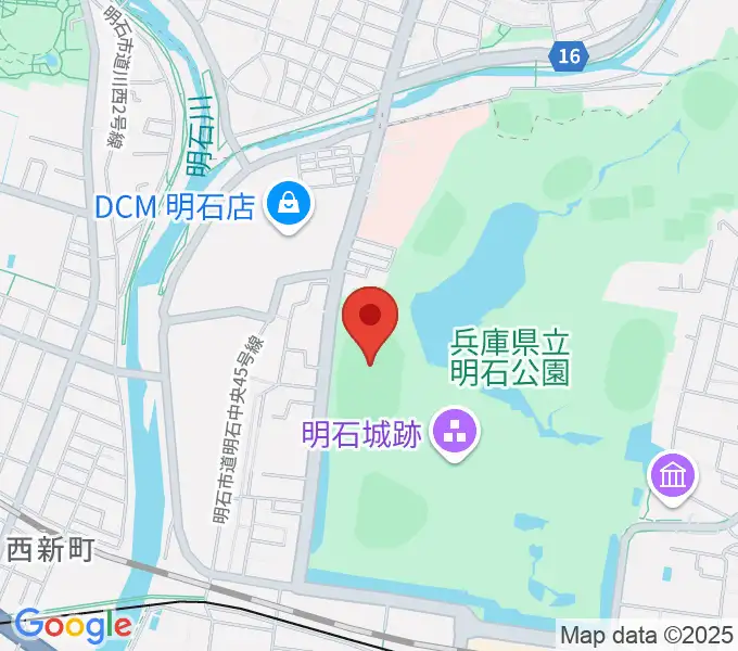 きしろスタジアム 明石公園陸上競技場の地図