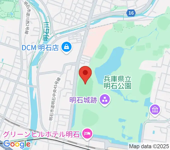 きしろスタジアム 明石公園陸上競技場の地図
